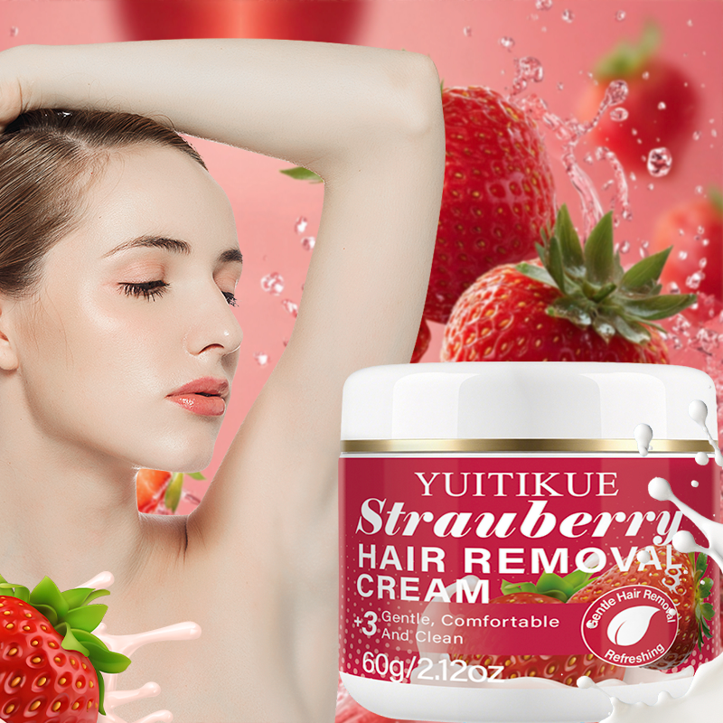 Hair Removal Cream - YUITIKUE Gentle Hair Removal Cream, Strawberry