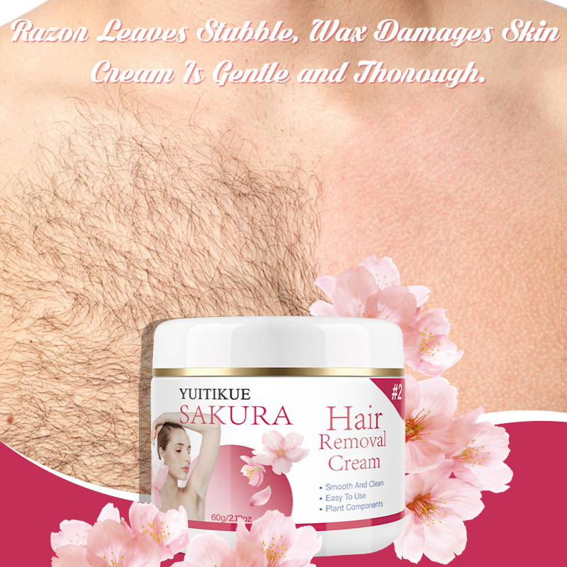 Hair Removal Cream - YUITIKUE Gentle Sakura Hair Removal Cream,