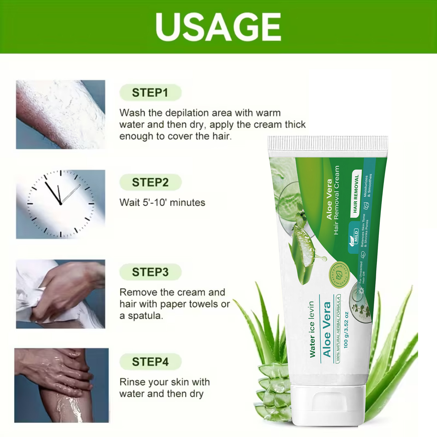 Aloe Vera Hair Removal Cream f – обзор и цена Hair Removal Cream