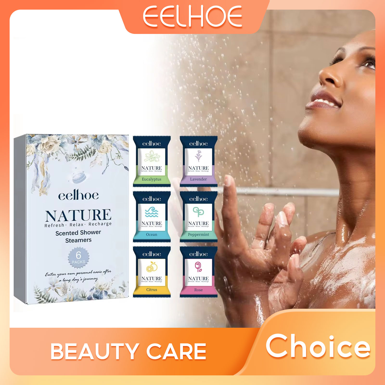 EELHOE Relief Natural Scented  – обзор и цена Shower Steamer Tablet