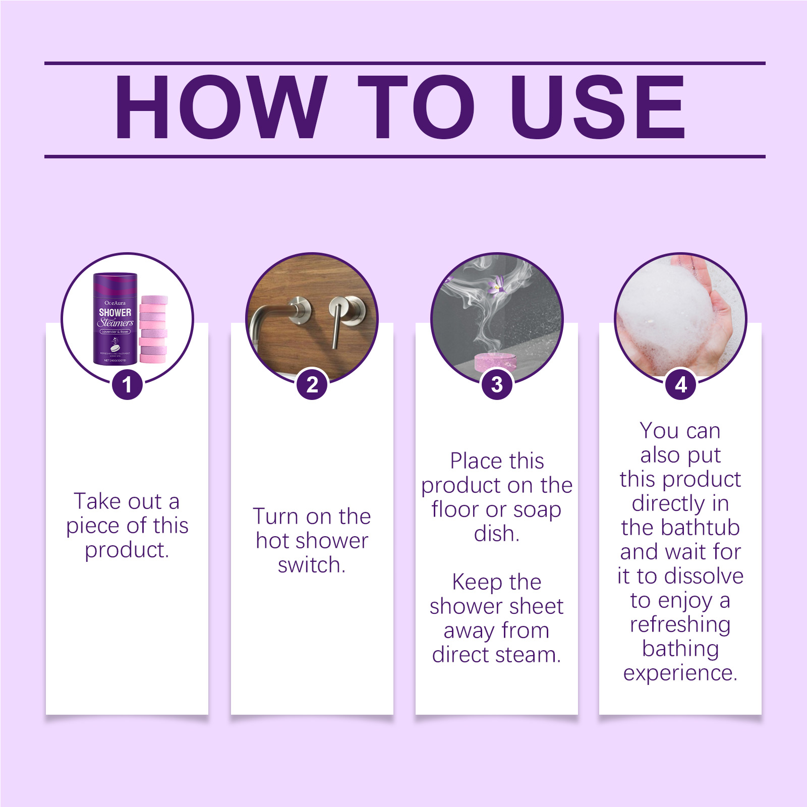 Rose Lavender Aromatherapy Sho – обзор и цена Shower Steamer Tablet